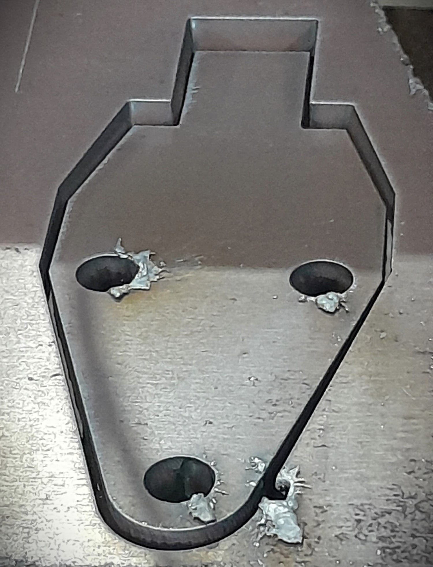 16mm plate.  plasma cut bracket